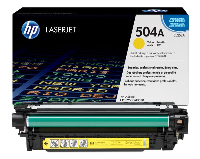 HP 504A Yellow Toner Cartridge - (CE252A)