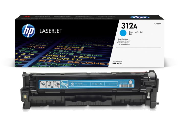 HP 312A Cyan Toner Cartridge - (CF381A)