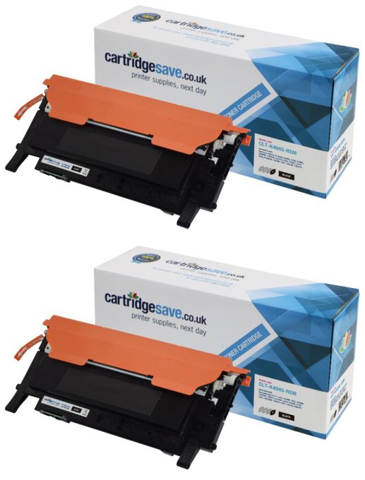 Compatible Samsung CLT-P404B Black Toner Cartridge Twin Pack (CLT-P404B/ELS)