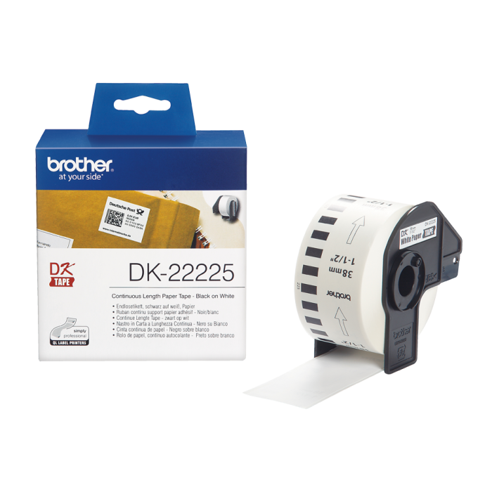 Brother DK22225 Continuous Length 38mm x 30.48m Strong Adhesive Paper Label