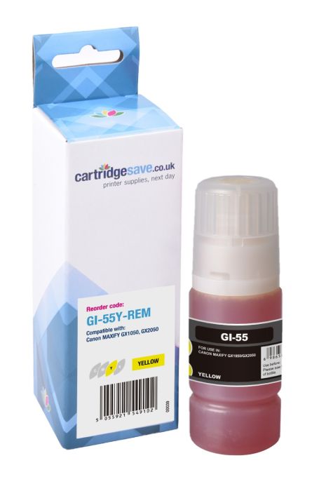 Compatible Canon GI-55Y Yellow Ink Bottle - (6291C001)