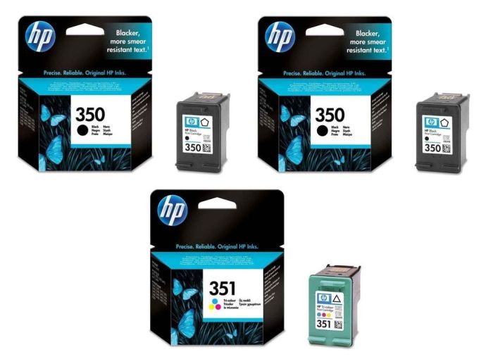 HP 3 Colour 350 / 351 Ink Cartridge Multipack
