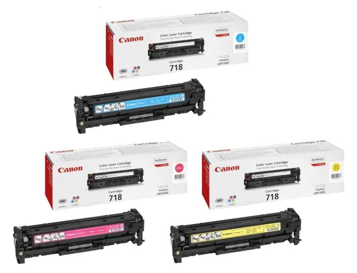 Canon 718 3 Colour Toner Cartridge Multipack