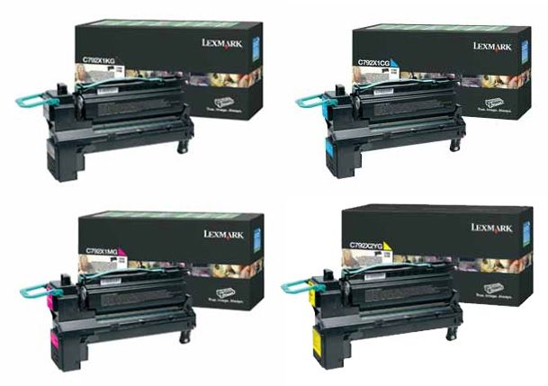Lexmark C792X1 Extra High Capacity 4 Colour Return Program Toner Cartridge Multipack