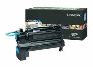 Lexmark C792X1CG Extra High Capacity Cyan Return Program Toner Cartridge