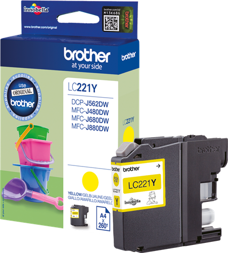 Brother LC221Y Light User Yellow Ink Cartridge