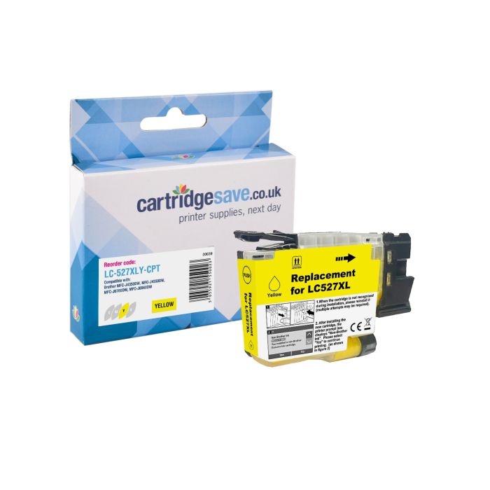 Compatible High Capacity Brother LC-527XLY Yellow Ink Cartridge