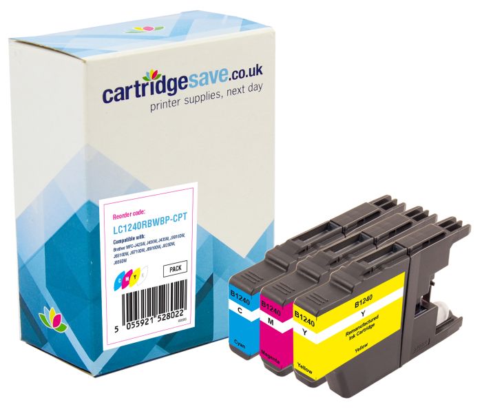 Compatible Brother LC1240 3 Colour Ink Cartridge Multipack