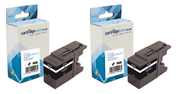 Compatible Brother LC1280XLBK High Capacity Black Ink Cartridge Twin Pack (LC1280XLBKBP2)