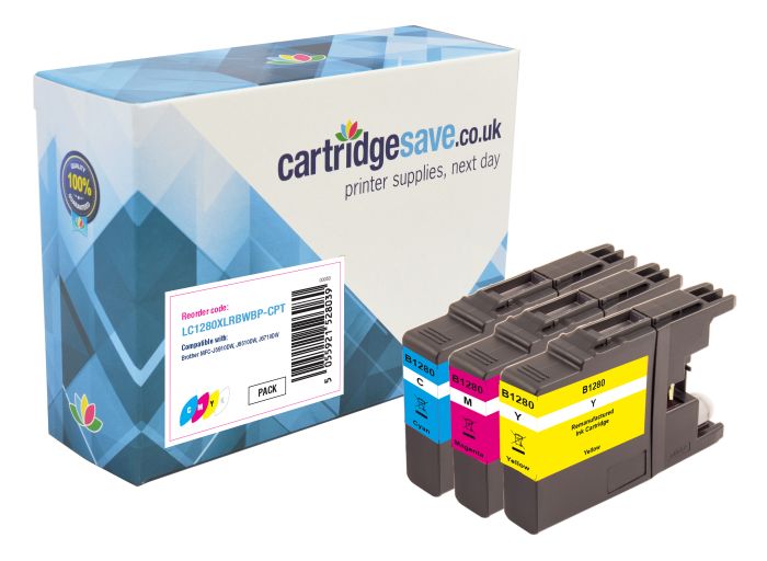 Compatible Brother LC1280XL High Capacity 3 Colour Ink Cartridge Multipack