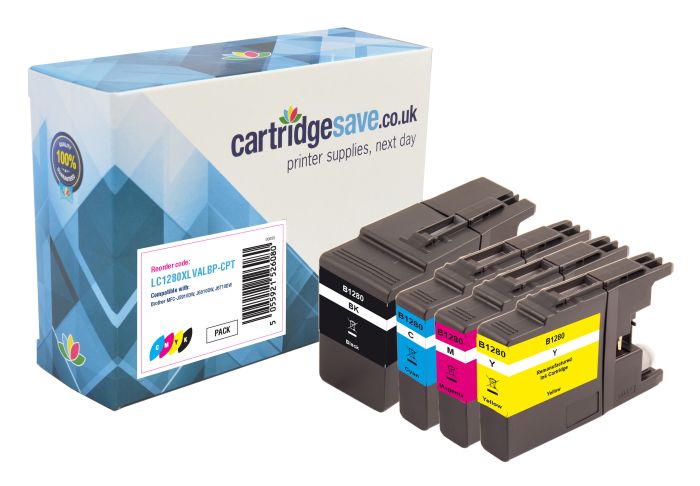 Compatible Brother LC1280XL High Capacity 4 Colour Ink Cartridge Multipack