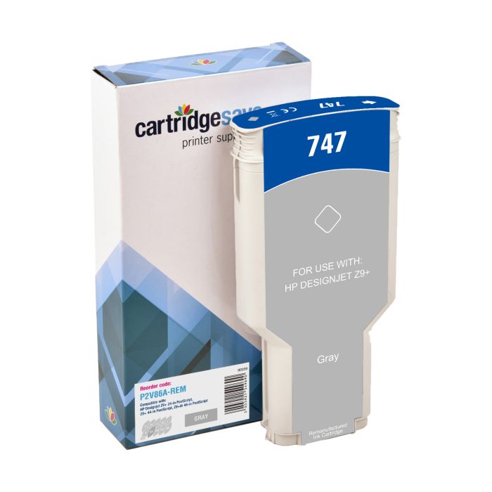 Compatible HP Grey 747 Ink Cartridge - (P2V86A)