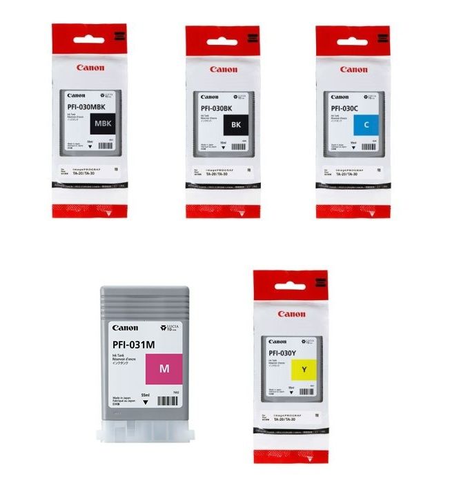 Canon PFI-031 5 Colour Ink Cartridge Multipack