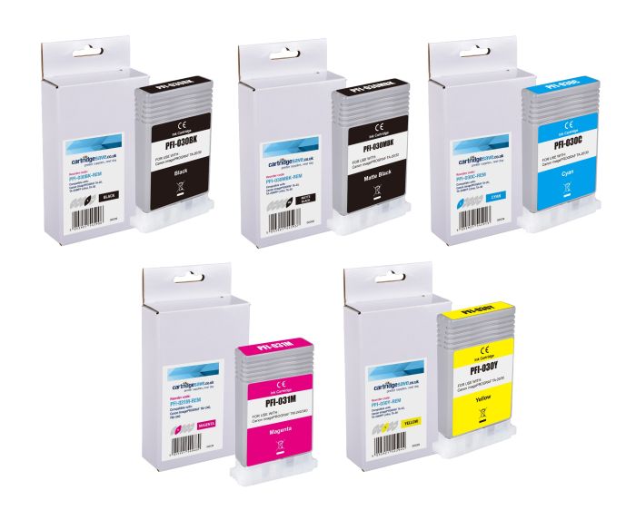 Compatible Canon PFI-031 5-Colour Cartridge Multipack