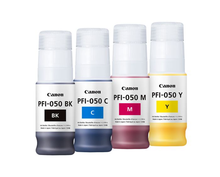 Canon PFI-050 4 Colour Ink Bottle Multipack