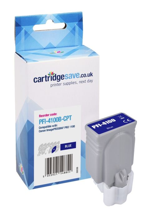 Compatible Canon PFI-4100B Blue Ink Cartridge - (6786C001)
