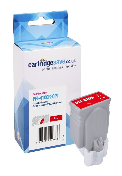 Compatible Canon PFI-4100R Red Ink Cartridge - (6785C001)