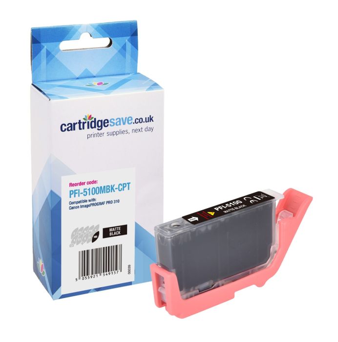 Compatible Canon PFI-5100MBK Matte Black Ink Cartridge - (6951C001)