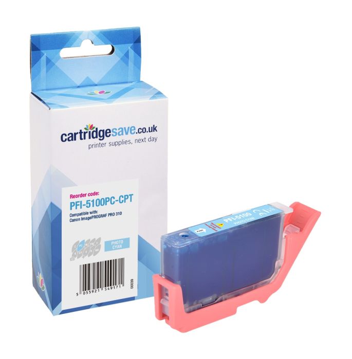 Compatible Canon PFI-5100PC Photo Cyan Ink Cartridge - (6956C001)
