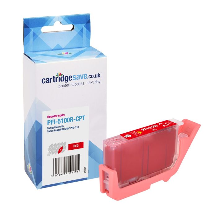 Compatible Canon PFI-5100R Red Ink Cartridge - (6958C001)