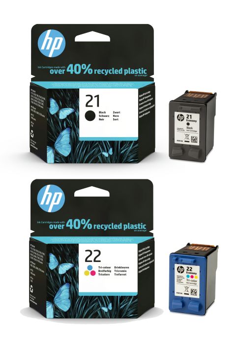 HP 21 / HP 22 Black & Tri-Colour Ink Cartridge Multi Pack (SD367AE)