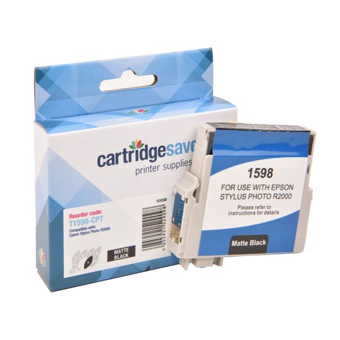 Compatible Epson T1598 Matte Black Ink Cartridge - (Kingfisher)