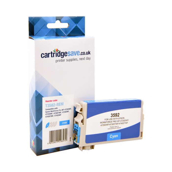 Compatible Epson 35 Cyan Ink Cartridge - (T3582 Padlock)