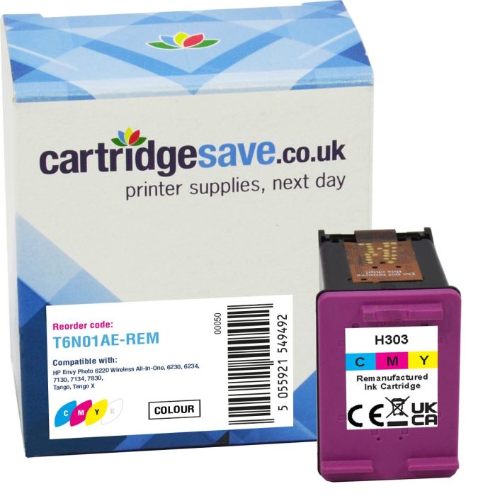 Compatible HP 303 Tri-Colour Ink Cartridge - (T6N01AE)