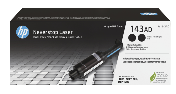 HP 143AD Black Toner Reload Kit - (W1143AD)