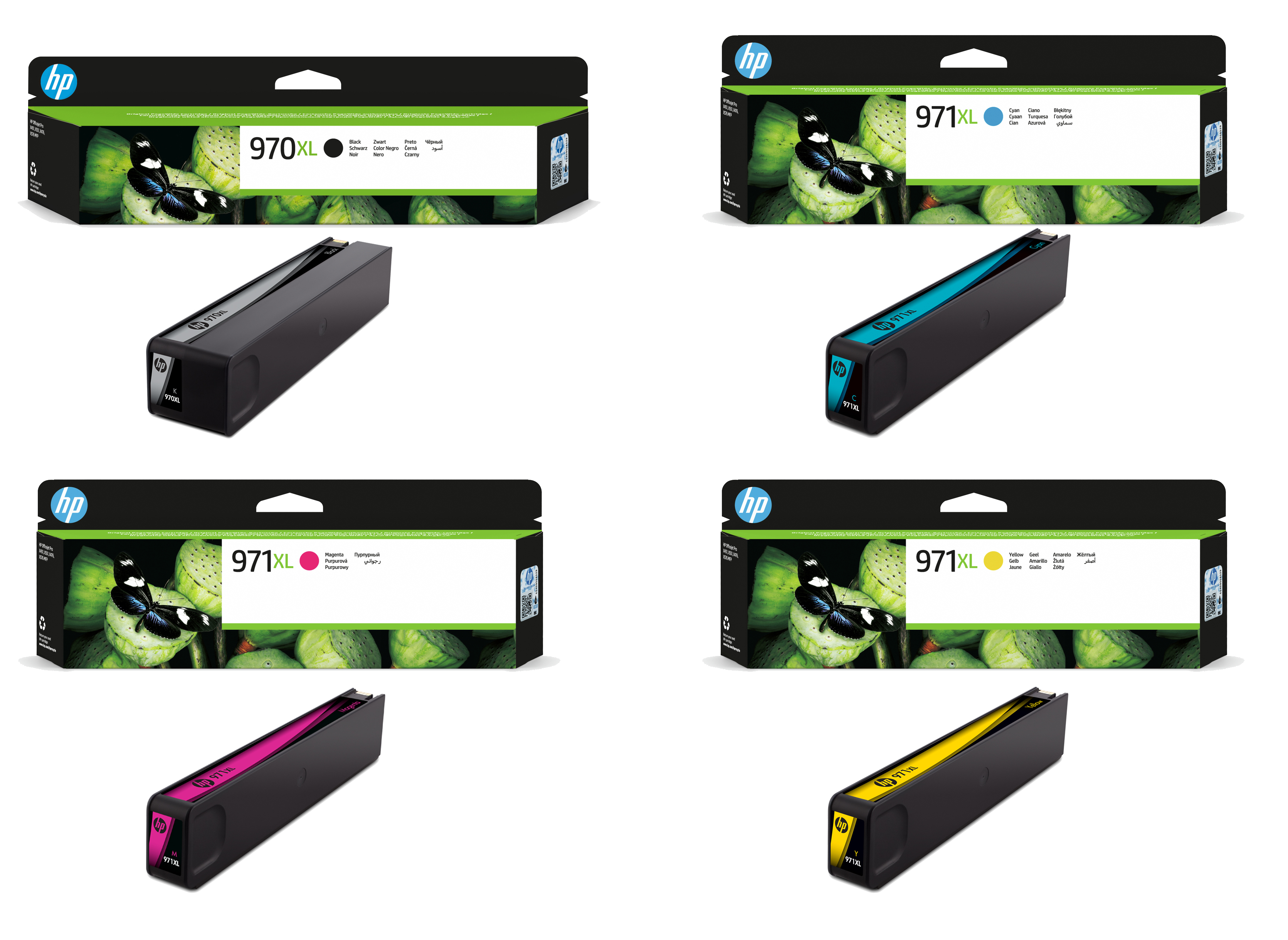HP 970XL / 971XL Ink Cartridges - High Capacity 4 Colour HP 970XL