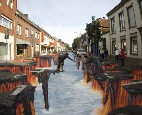 9 Amazing 3D Pavement Paintings