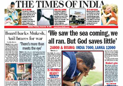The Times Of India - Tsunami