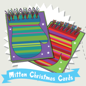 How To Make Printable Christmas Mitten Cards