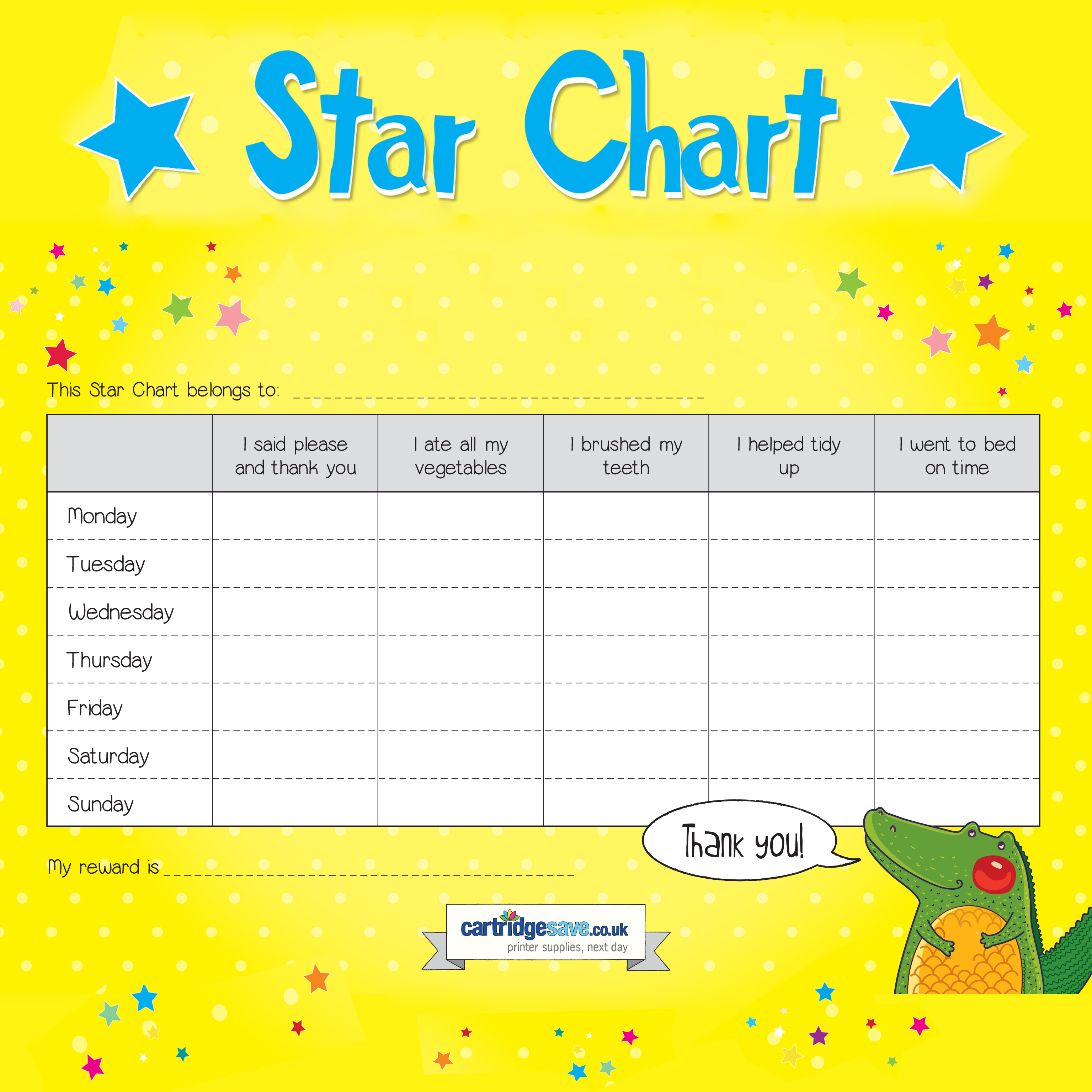 Star Chart Print Out