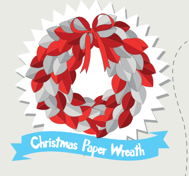 Printable Christmas wreath