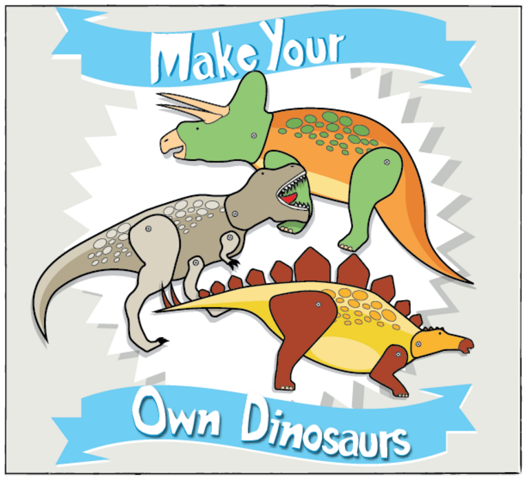 Use these cool cut outs to make your own dinosaurs at home