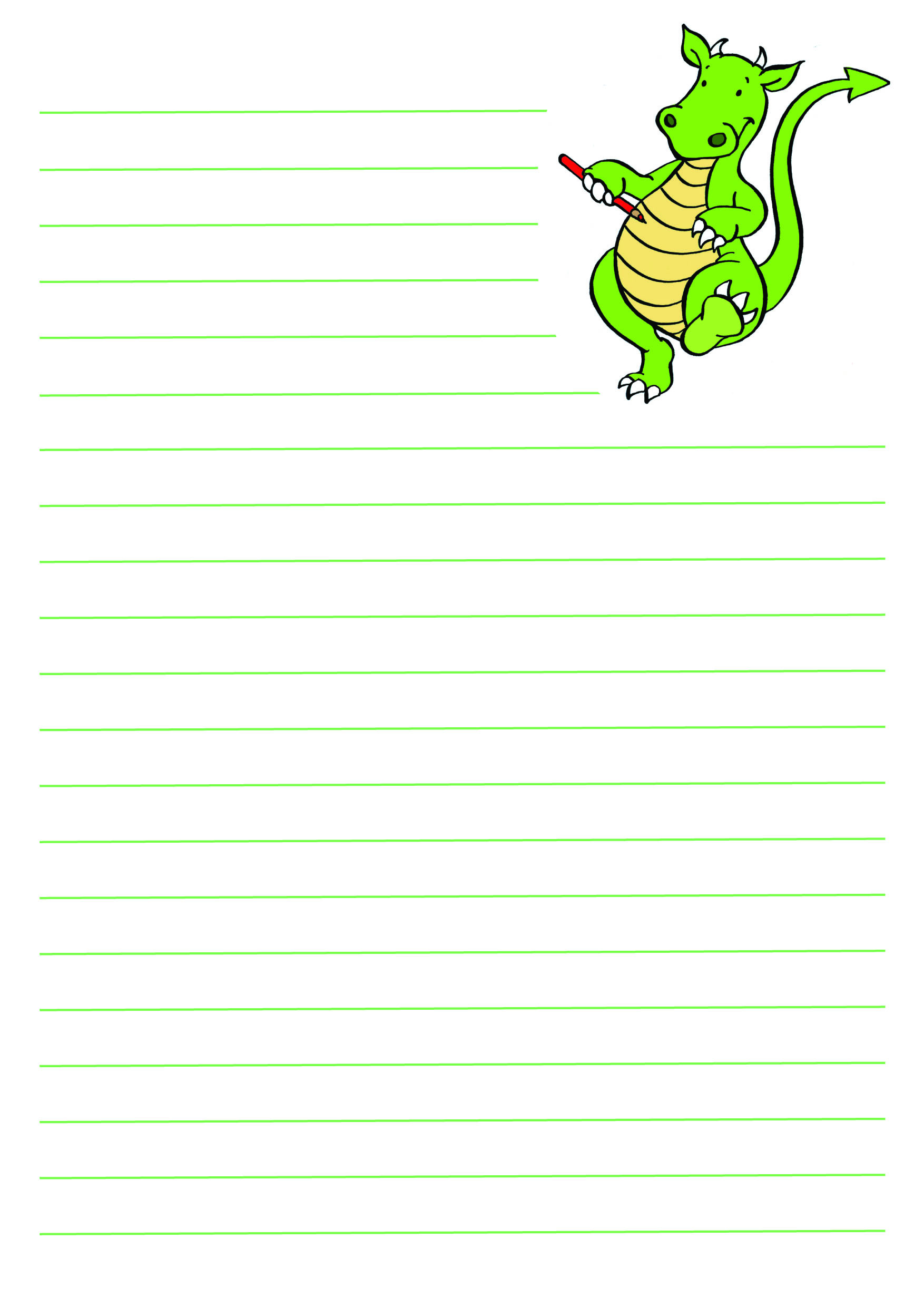 Letter template for boys. Download our free dragon template. Pertaining To Letter Writing Template For Kids
