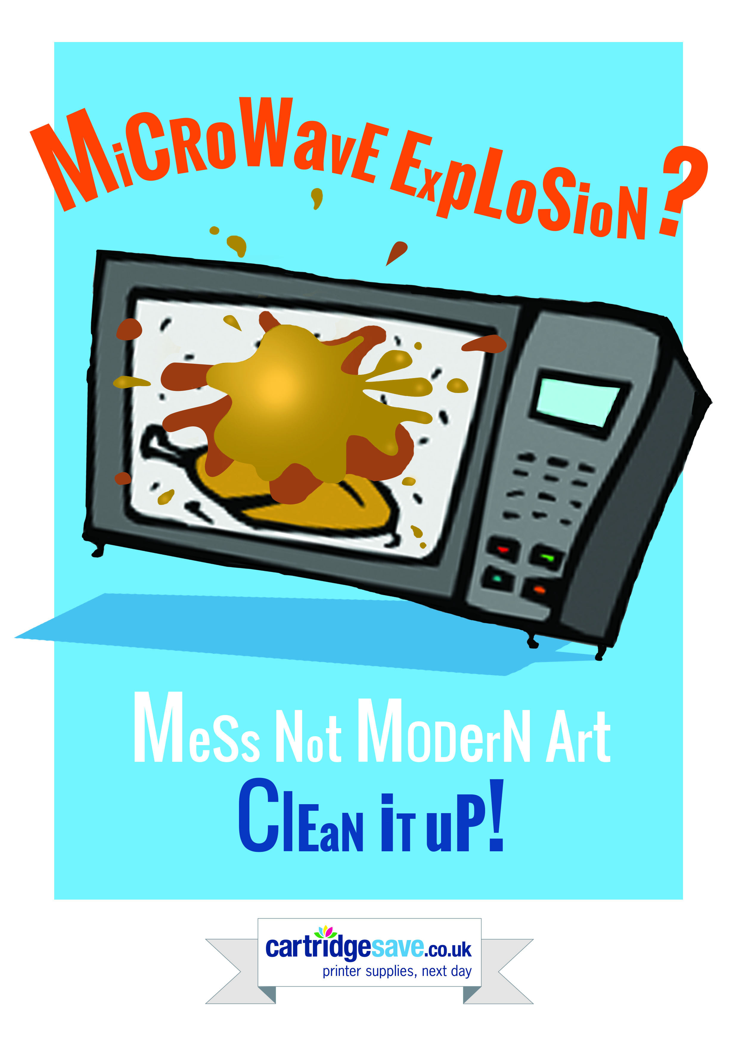 Office Sign for Microwave Mess - Print what matters