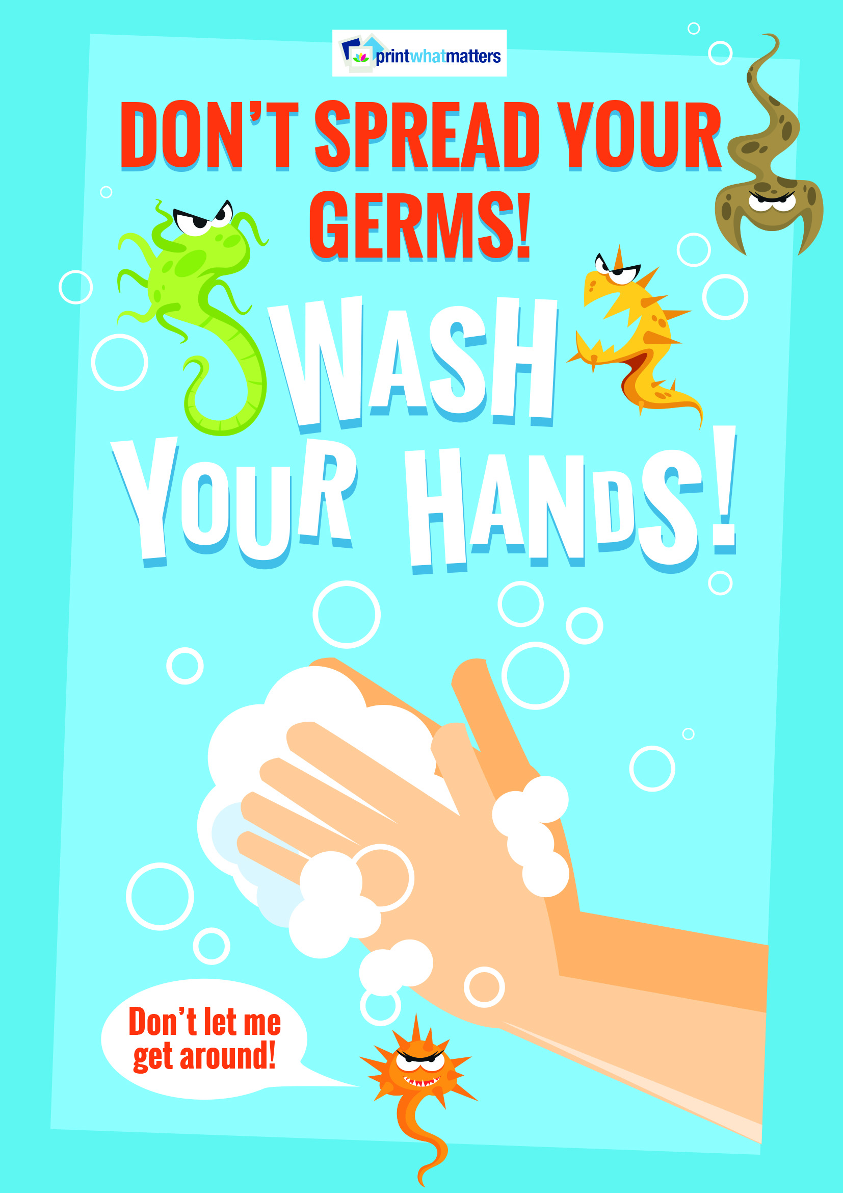 Wash Your Hands Poster - Print what matters